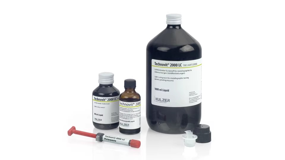 德國(guó)古莎Technovit? 2000LC單組份透明型光固化冷鑲嵌樹(shù)脂
